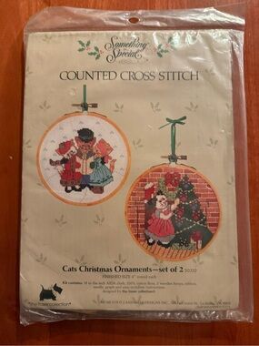 Cats Christmas Ornaments counted cross stitch